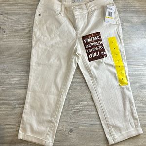 Girls, White, Jessica Simpson Rolled Crop Skinny Jeans, Size 8